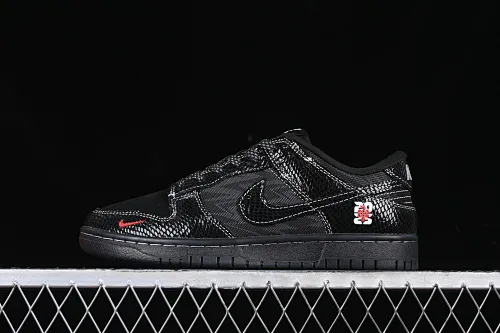 All categories Nk SB Dunk Series Nk SB Dunk Low High-end customized low-top sneakers Nk SB Dunk Low Year of the Snake Limited-Black Snake Anniversary high-end customized low-top casual sneakers CH8311-233